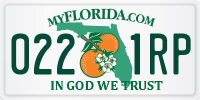 FL license plate 0221RP