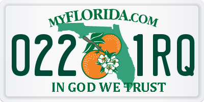 FL license plate 0221RQ
