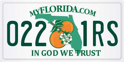 FL license plate 0221RS