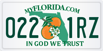 FL license plate 0221RZ