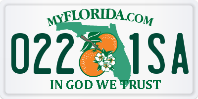 FL license plate 0221SA