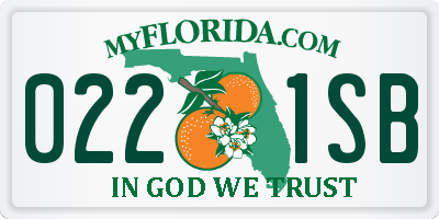 FL license plate 0221SB