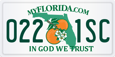 FL license plate 0221SC