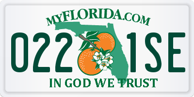 FL license plate 0221SE