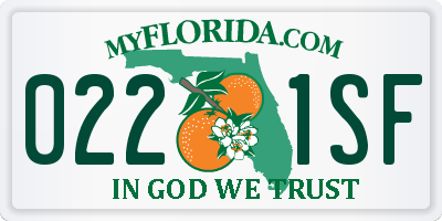 FL license plate 0221SF