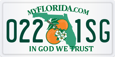 FL license plate 0221SG