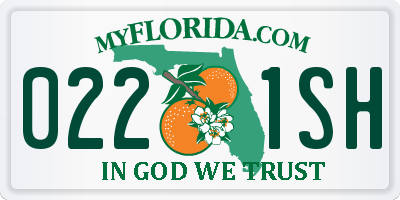 FL license plate 0221SH