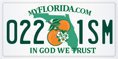 FL license plate 0221SM