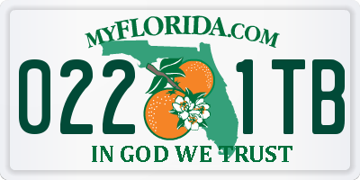 FL license plate 0221TB
