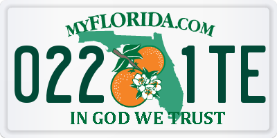 FL license plate 0221TE