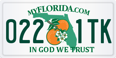 FL license plate 0221TK