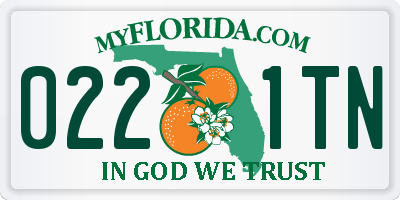 FL license plate 0221TN