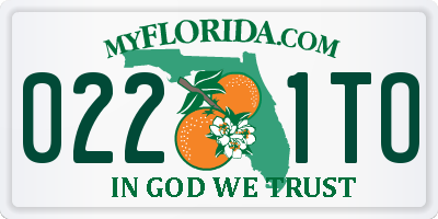 FL license plate 0221TO