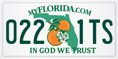 FL license plate 0221TS
