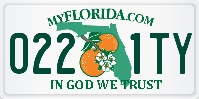 FL license plate 0221TY