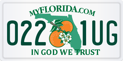 FL license plate 0221UG