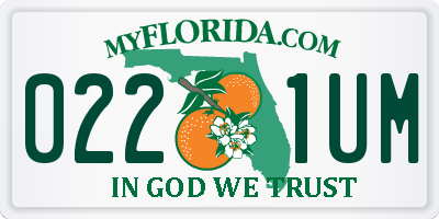 FL license plate 0221UM