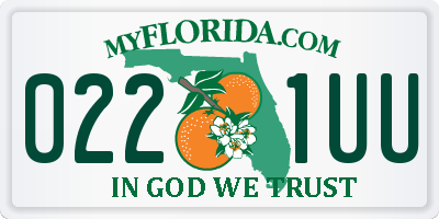 FL license plate 0221UU