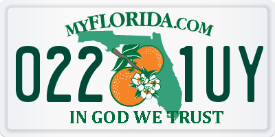 FL license plate 0221UY