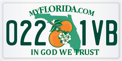 FL license plate 0221VB