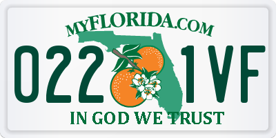 FL license plate 0221VF