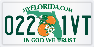 FL license plate 0221VT