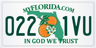 FL license plate 0221VU