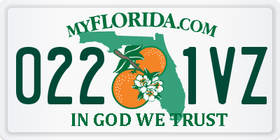 FL license plate 0221VZ