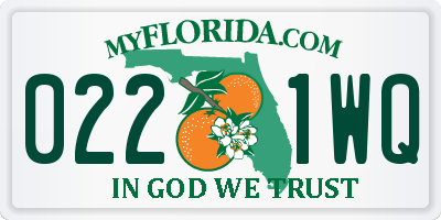 FL license plate 0221WQ