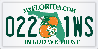 FL license plate 0221WS