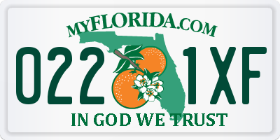 FL license plate 0221XF