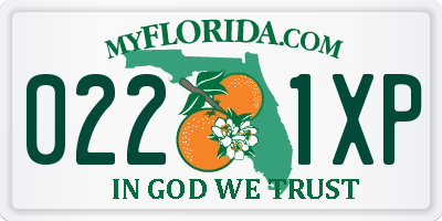 FL license plate 0221XP