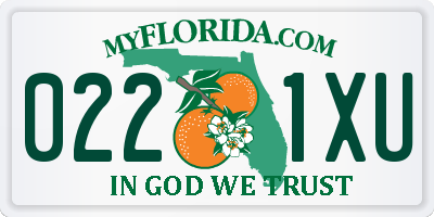 FL license plate 0221XU