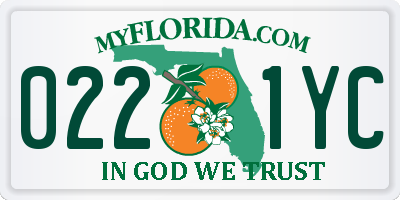 FL license plate 0221YC