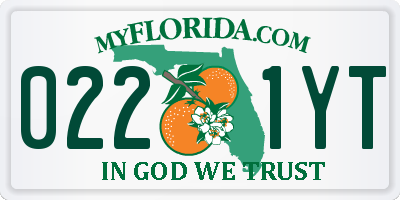 FL license plate 0221YT