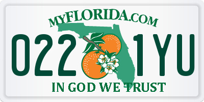 FL license plate 0221YU