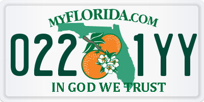 FL license plate 0221YY