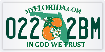FL license plate 0222BM