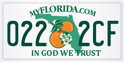 FL license plate 0222CF