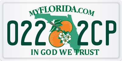 FL license plate 0222CP