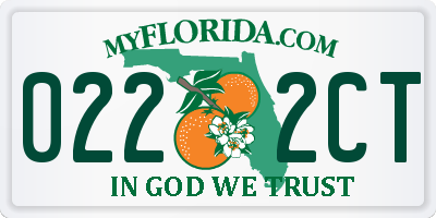 FL license plate 0222CT