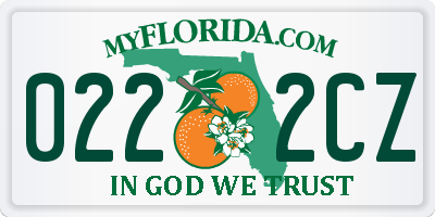 FL license plate 0222CZ