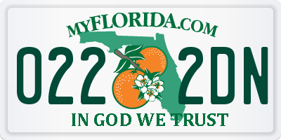 FL license plate 0222DN