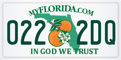 FL license plate 0222DQ