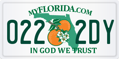 FL license plate 0222DY