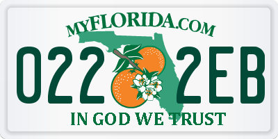 FL license plate 0222EB