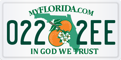 FL license plate 0222EE