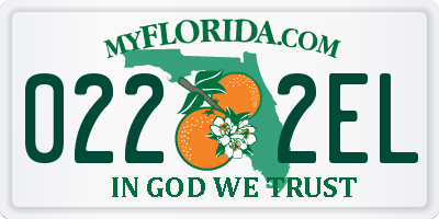 FL license plate 0222EL