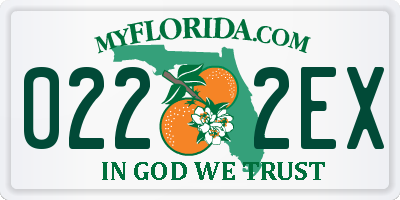 FL license plate 0222EX