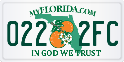 FL license plate 0222FC